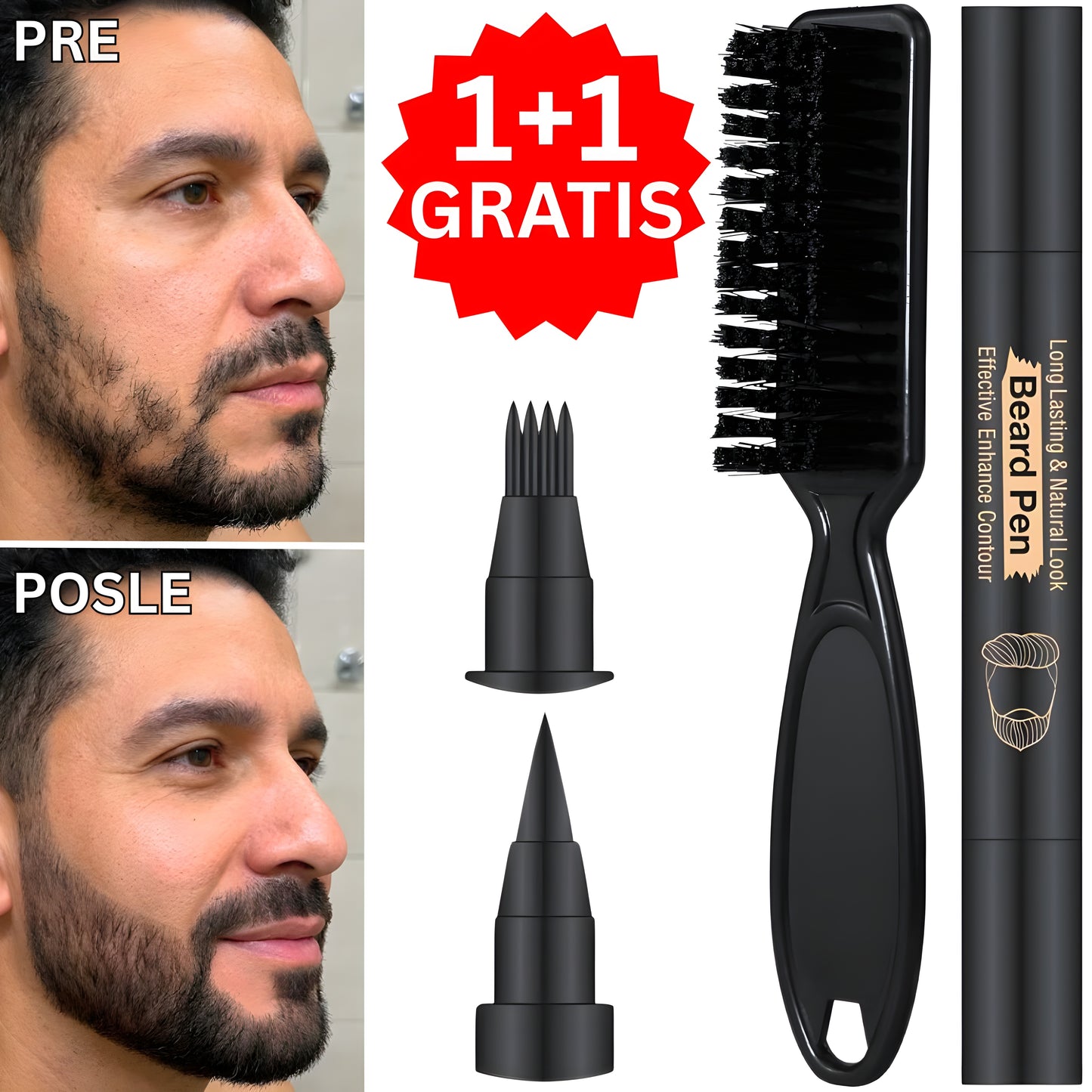 BARBON - Set za Popunjavanje Brade 1+1 GRATIS