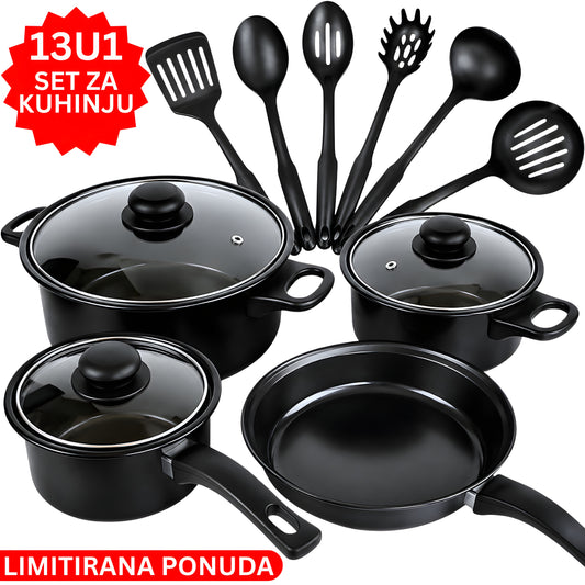 LeCRESTA™ Black - Set za Kuvanje od 13 Delova